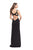 La Femme Gigi - 25237 Halter Neck Beaded Jersey Sheath Gown In Black