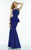 Alyce Paris Claudine - 2523 Cutout Peplum Trumpet Gown in Blue