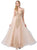 Dancing Queen - Gilt-Appliqued Illusion Overskirt Gown 2525 In Neutral