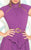 MNM COUTURE - 2525 High Neckline Crease Textured Elegant Evening Dress In Purple