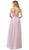 Dancing Queen - 2525 Gilt-Appliqued Illusion Overskirt Gown In Pink