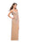 La Femme - 25266 Rhinestone Embellished Velvet Dress In Neutral