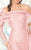 MNM COUTURE - 2526 One Shoulder Sleeve Dress with Overskirt In Pink