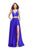 25288 Two-Piece Plunging Strappy Satin A-Line Gown