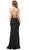 Dancing Queen - 2528 Sequined Deep V-neck Sheath Dress In Black