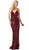 Dancing Queen - 2528 Sequined Deep V-neck Sheath Dress In Red
