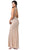 Dancing Queen - 2529 Embellished Scoop Sheath Dress In Neutral