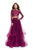 La Femme - 25300 Two-Piece Illusion Appliqued Bodice Tulle Gown in Pink