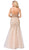 Dancing Queen - 2530 Embellished V-neck Trumpet Dress In Neutral