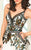 MNM COUTURE - 2531 Floral Plunging V-Neck Ballgown In White