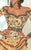 MNM COUTURE - 2532 Floral Long Sleeves A-Line Gown In Neutral