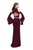 La Femme - 25353 Long Sleeve Cutaway Two-Piece Jersey Gown in Red