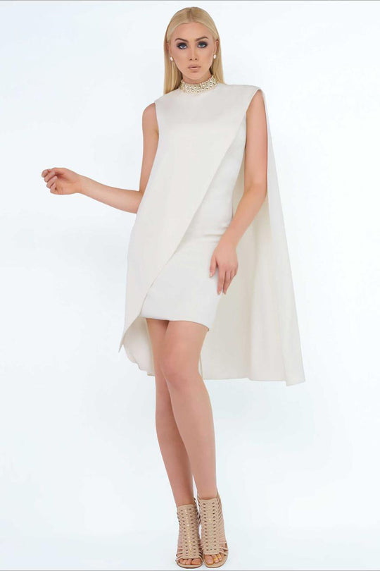 Ieena Duggal  - High Neck Dress Style 25382I in White