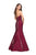 La Femme - 25383 Lustrous Strapless Satin Trumpet Gown In Red