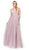Dancing Queen - 2538 Embroidered Off-Shoulder A-line Gown In Pink