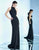 Ieena Duggal  - 25403I Ribbon Accented High Halter Gown in Black