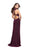 La Femme - 25404 High Halter Glitter Jersey Cutout Sheath Gown In Pink