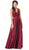 Dancing Queen - 2542 Strappy Embroidered A-Line Prom Dress In Red