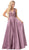 Dancing Queen - 2542 Strappy Embroidered A-Line Prom Dress In Brown
