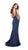 La Femme - 25421 Sleeveless Illusion Cutout Jersey Mermaid Gown in Blue
