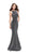 La Femme - 25421 Sleeveless Illusion Cutout Jersey Mermaid Gown in Silver