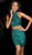 Scala - 25423 Two-piece High Halter Neck Sheath Dress in Green