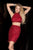 Scala - 25423 Two-piece High Halter Neck Sheath Dress in Red