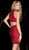 Scala - 25423 Two-piece High Halter Neck Sheath Dress in Red