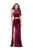 La Femme - 25431 Two Piece Halter Fitted Dress In Red