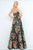 Ieena Duggal  - Bustier Gown Style 25436I in Black and Multi-Color