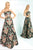 Ieena Duggal  - Bustier Gown Style 25436I in Black and Multi-Color