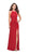 La Femme - 25439 Intricate Lattice Strapped High Halter Gown in Red