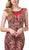Dancing Queen - 2546 Embroidered Scoop Tiered Mermaid Dress In Red