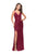 La Femme - 25492 Sequined Fitted Sweetheart Slit Dress In Pink