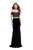 La Femme - 25496 Two Piece Off Shoulder Mermaid Gown In Black