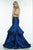 Alyce Paris Claudine - 2549 Dress in Cobalt Nude-Blue