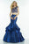 Alyce Paris Claudine - 2549 Dress in Cobalt Nude-Blue