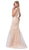 Dancing Queen - 2550 Lace Off-Shoulder Mermaid Dress In Neutral