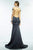 Alyce Paris - Statuesque Jewel Illusion Long Evening Gown with Multi-Colored Crystal Neck Collar and Peplum Back Detail 2553 In Gray and Multi-Color