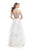 La Femme - 25555 Two Piece Bedazzled Ruffled Tulle Dress In White