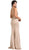 Dancing Queen - 2555 Embroidered Halter Long Trumpet Gown In Neutral
