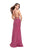 La Femme - 25572 Two Piece Glittering Jersey Sheath Dress In Pink