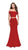 La Femme - 25578 Two-Piece Fold-Over Off Shoulder Jersey Gown in Red
