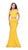 La Femme - 25578 Two-Piece Fold-Over Off Shoulder Jersey Gown in Yellow