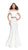 La Femme - 25578 Two-Piece Fold-Over Off Shoulder Jersey Gown in White