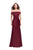 La Femme - 25579 Fitted Off Shoulder Trumpet Gown In Red