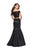 La Femme - 25583 Two Piece Off-Shoulder Mikado Gown In Black