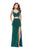 La Femme - 25597 Strappy Two Piece Jersey Dress in Green