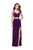 La Femme - 25597 Strappy Two Piece Jersey Dress in Purple
