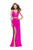 La Femme - 25599 Two Piece Strappy Fitted Dress in Pink